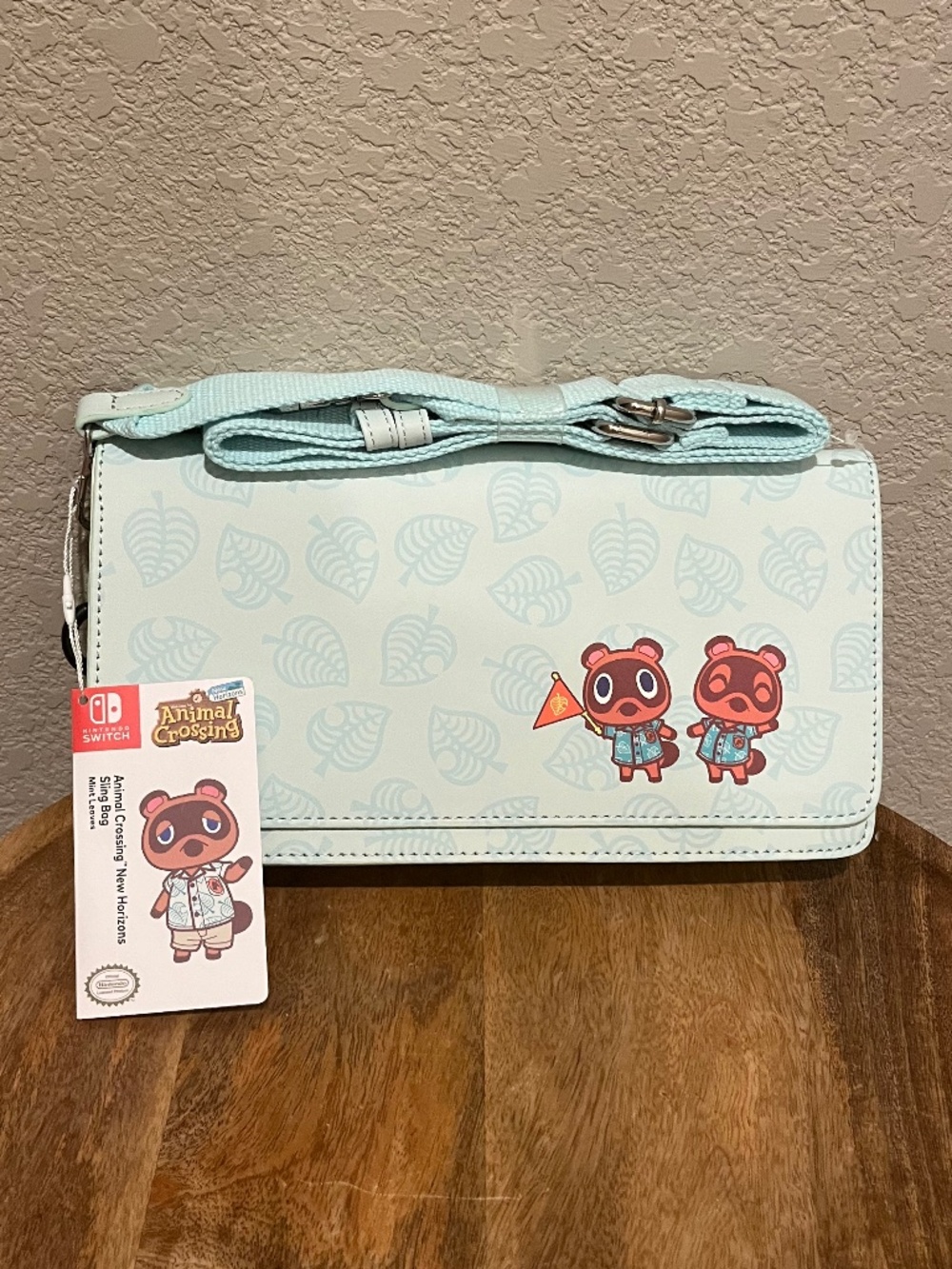Nintendo Switch Animal Crossing New Horizons Sling Bag - Mint Leaves